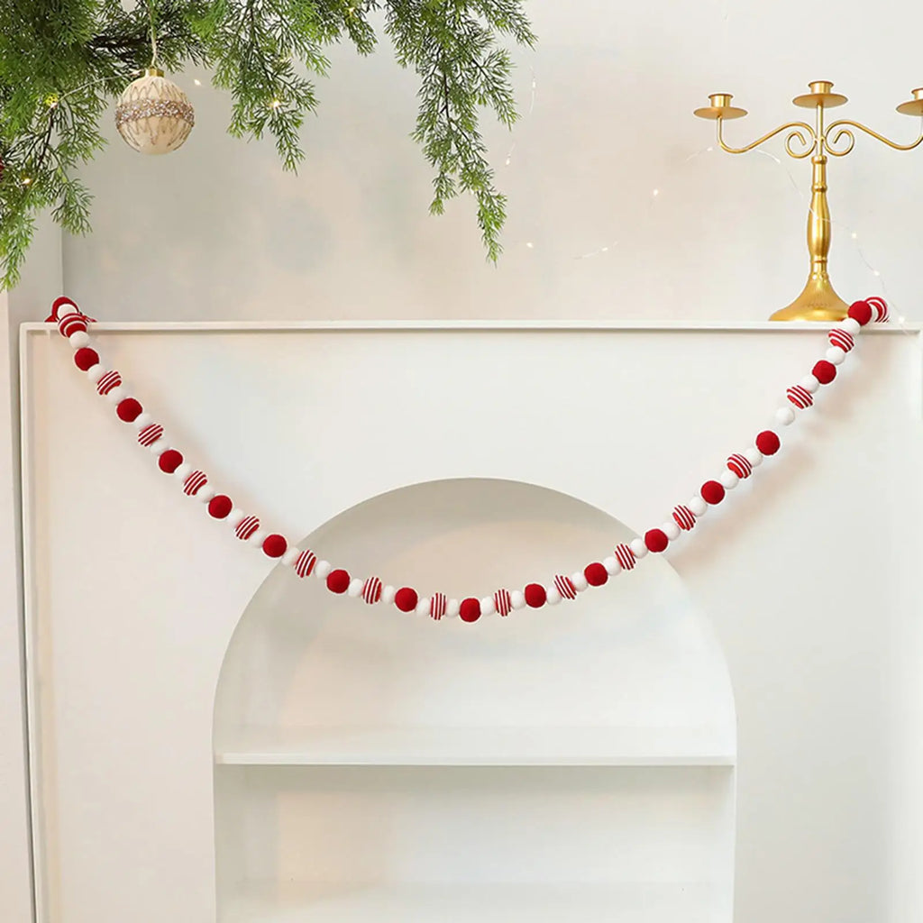 Christmas Velvet Garland Banner | Mantel Fireplace Stair Decor