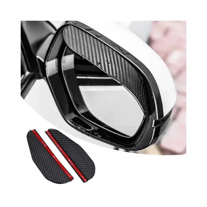 Carbon Fiber Car Mirror Rain Cover & Sun Shade | Side View Visor