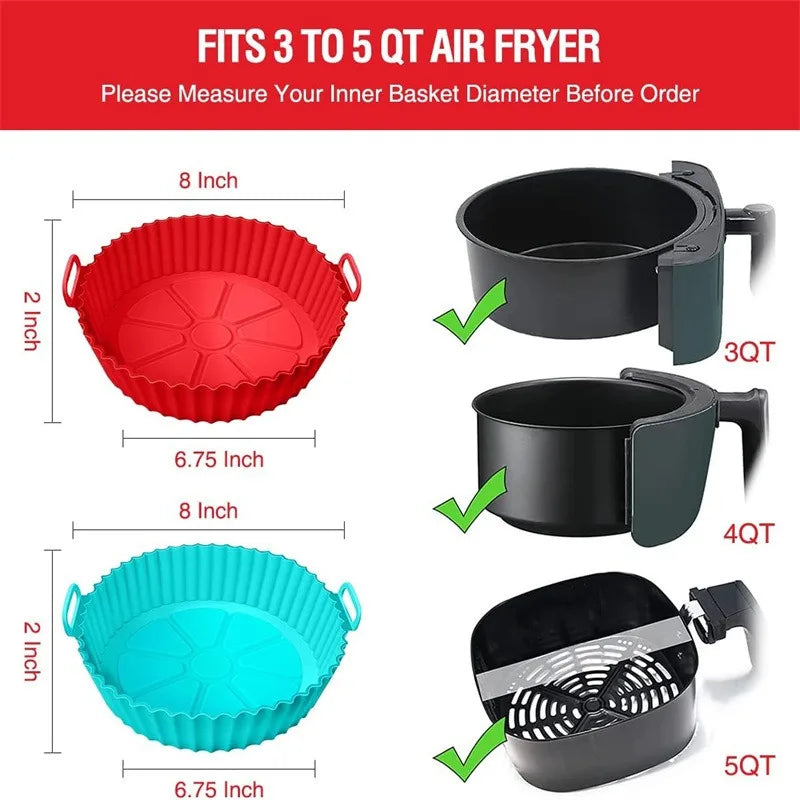 Silicone Air Fryer Baking Mold – Reusable Muffin & Cake Pan
