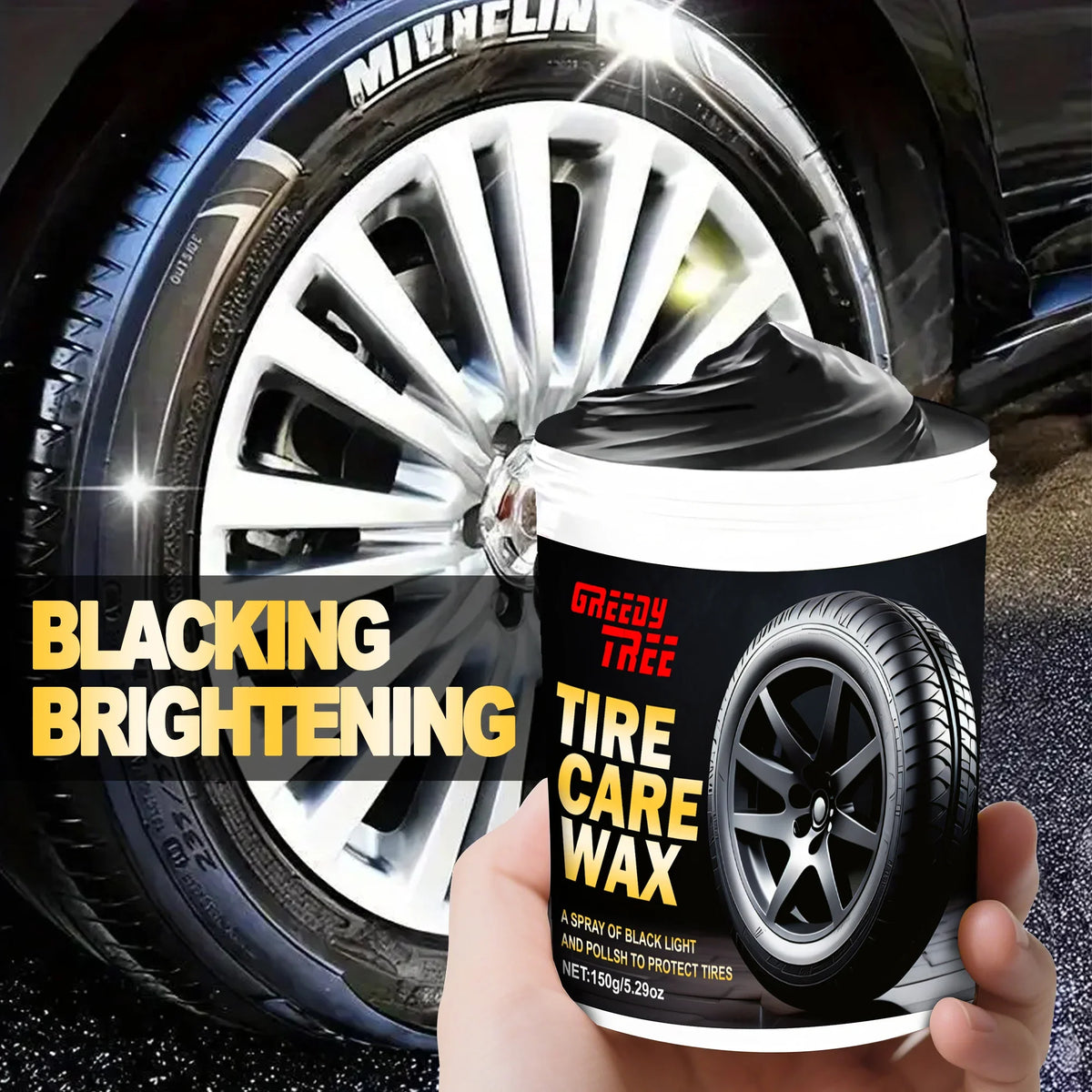 Tire Shine Spray & Dressing – High Gloss UV Protection Polish