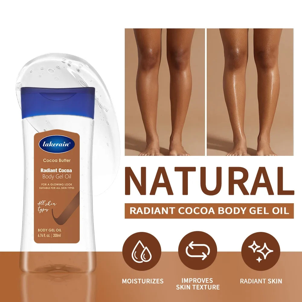 Radiant Cocoa Body Gel Oil | Cocoa Butter Moisturizer for Skin