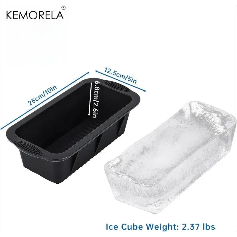 Oversized Silicone Ice Block Mold – Large Ice Cube Tray 1/3/5 Pc