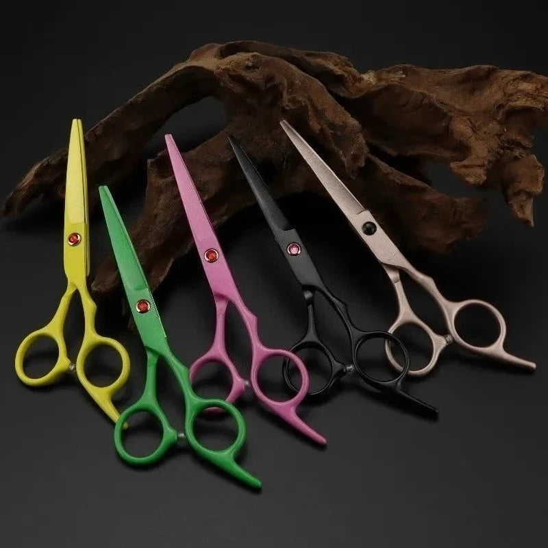 6-Inch Color Coated Hair Cutting Scissors & Thinning Shears Set