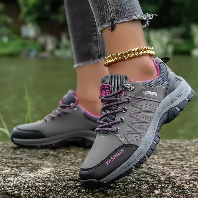 Women's Breathable Mesh Hiking Sneakers – Anti-Slip Outdoor Shoes