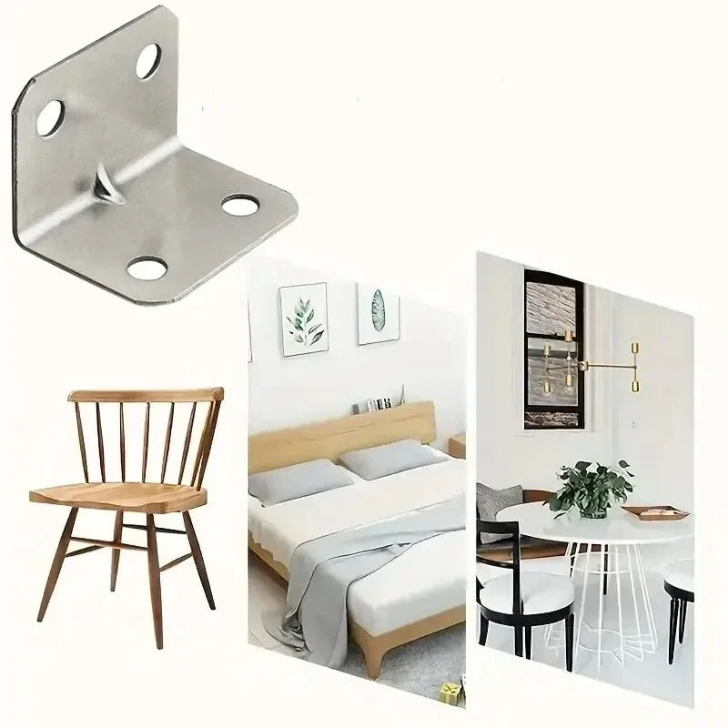 Iron Corner Brackets for Shelves & Furniture – 10/20 Pack