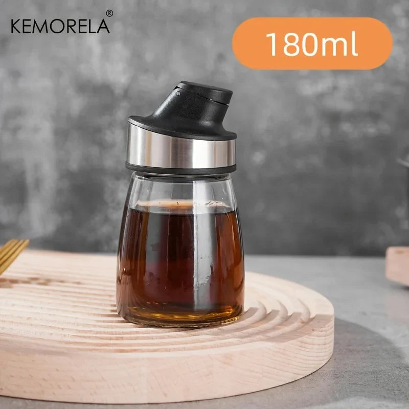 KEMORELA Glass Oil Dispenser Bottle – Drip-Free Auto Seal