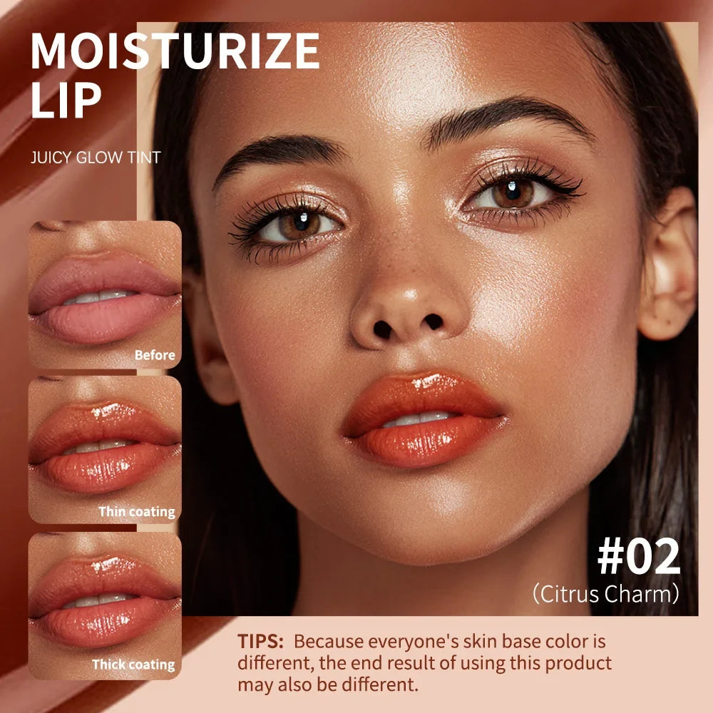 Lakerain Juicy Mirror Lip Glow Tint Gloss Oil – Long-Wearing