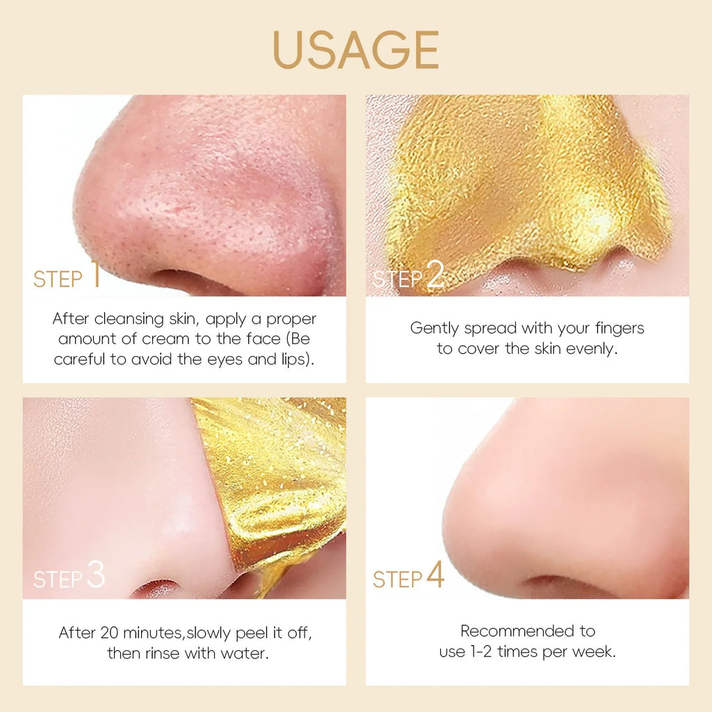 LAIKOU 24K Gold Snail Peel Off Mask – Blackhead & Pore Cleaner