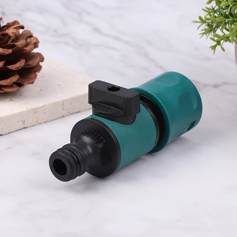 Garden Hose Pipe In-line Faucet Shut Off Valve Fitting Joint Watering