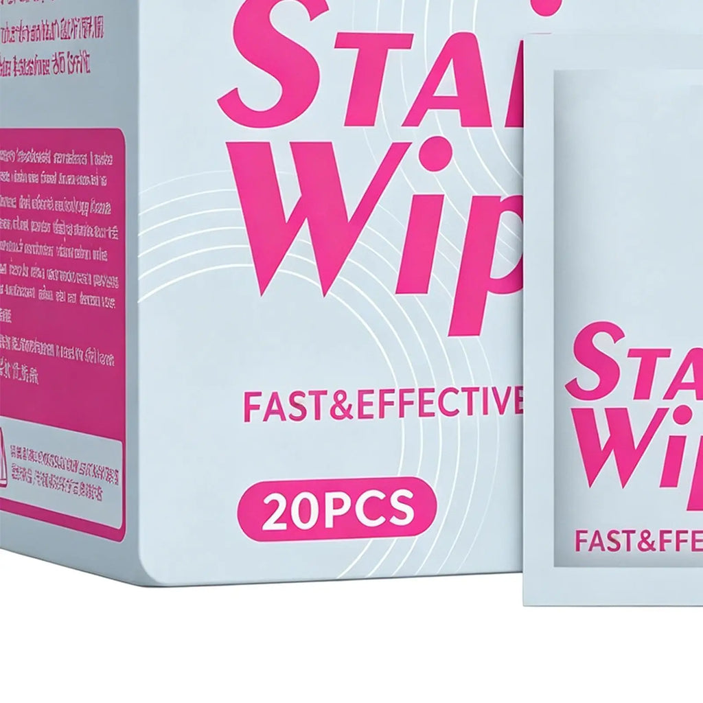 Stain Remover Wipes 20-Pack – No-Rinse Individually Wrapped