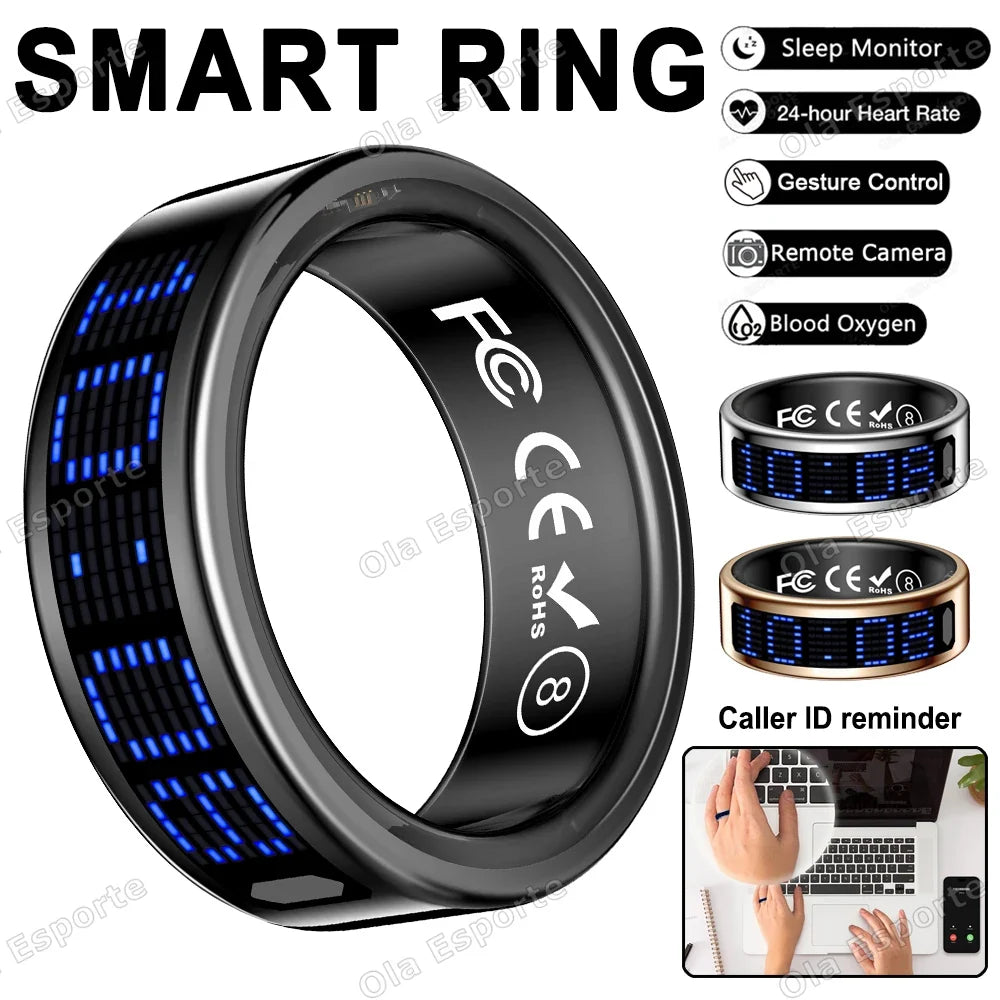 Smart Ring LED | Heart Rate, SpO2, Sleep & Steps Tracker