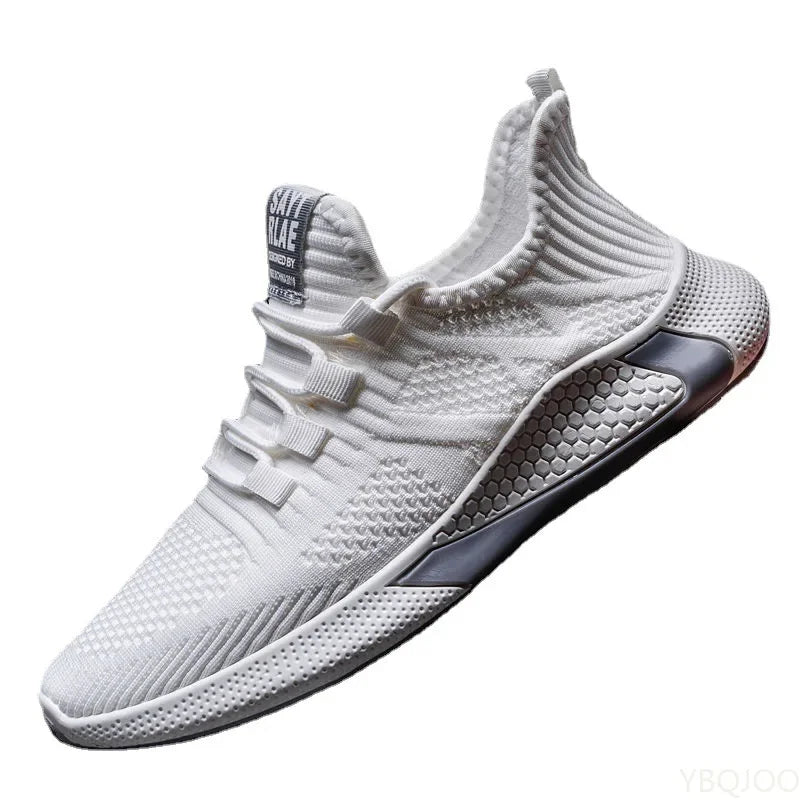 YBQJOO Men's Breathable Mesh Casual Sneakers | Lightweight Flat