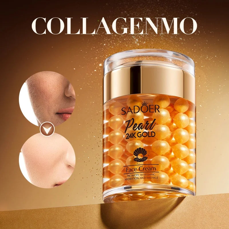 SADOER 24K Gold Pearl Collagen Face Cream – Brightening 60g