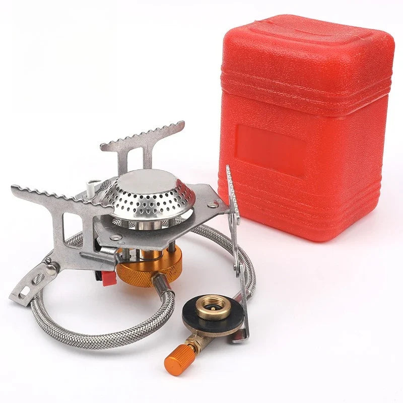 Portable Windproof Camping Gas Stove | Outdoor Hiking Burner
