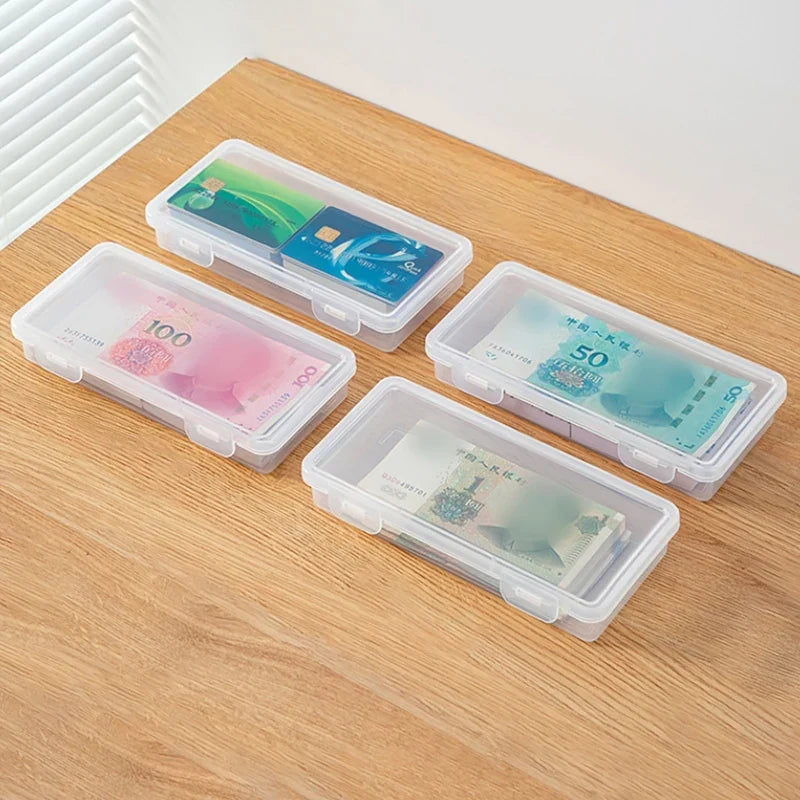 Transparent Portable Storage Box – Coin, Currency & Organizer