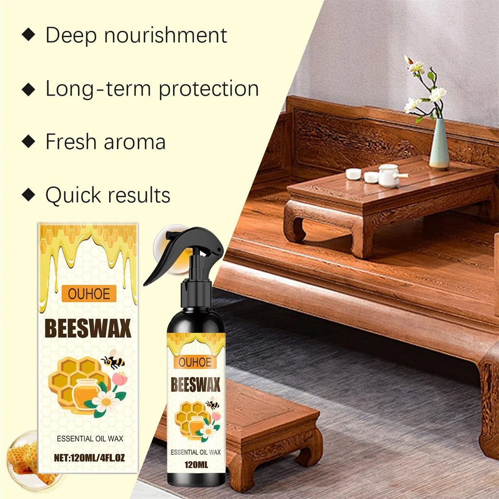 Natural Beeswax Wood Furniture & Hardwood Floor Polish Spray