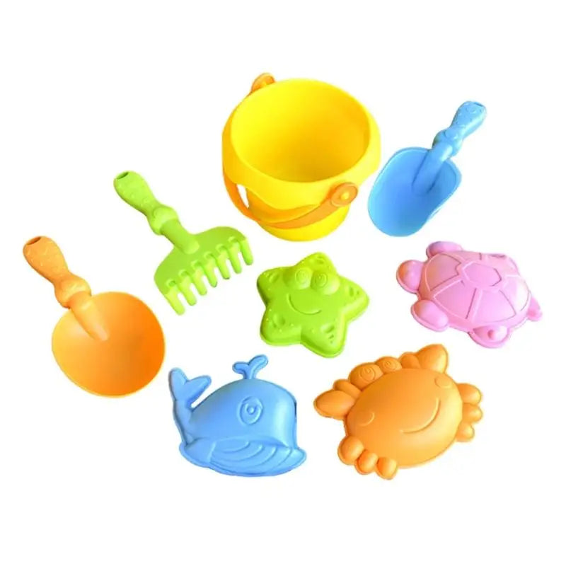Kids Sand & Water Play Bucket Set | 4 or 8 Pcs Summer Toy