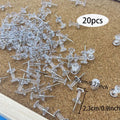Transparent Push Pins Thumb Tacks with Box – 20/50/100 Pack