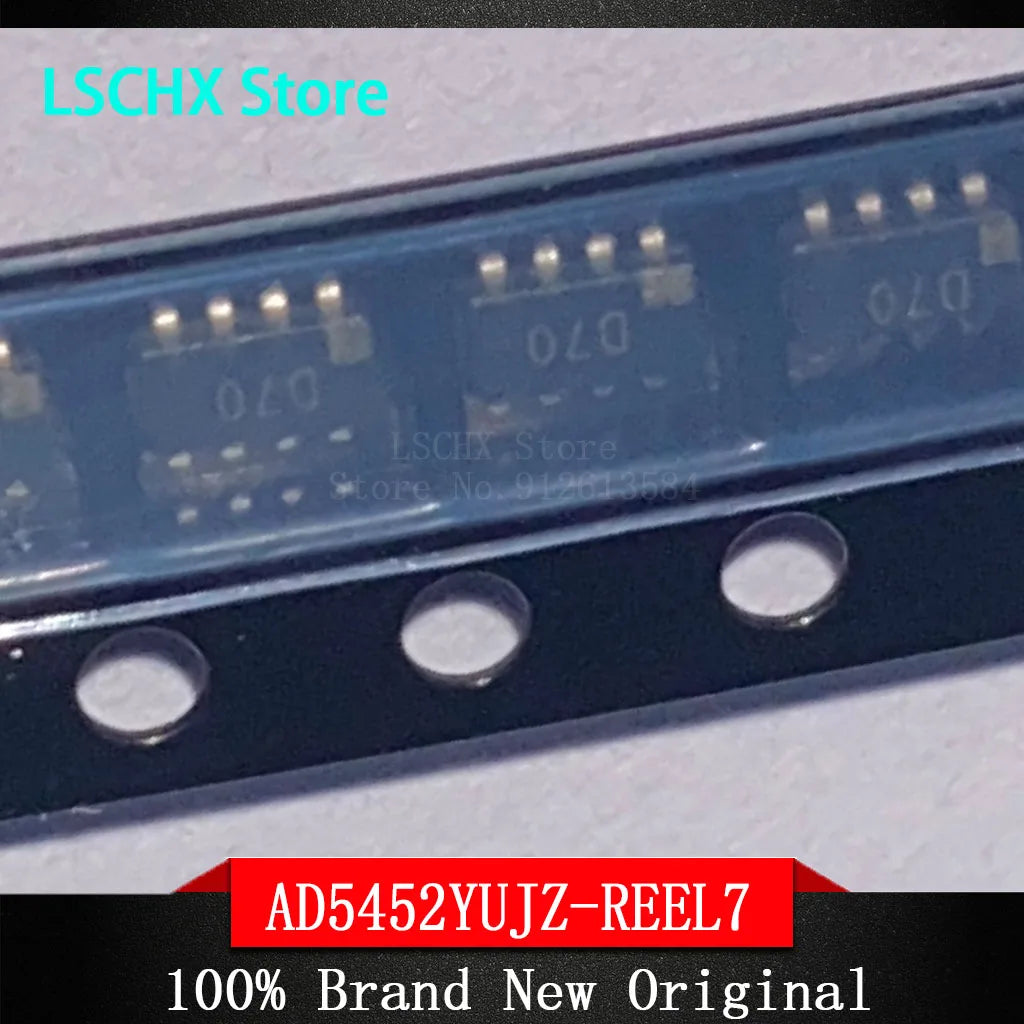 5pcs AD5452YUJZ-REEL7 12-Bit Multiplicative DAC Chip TSOT-23-8