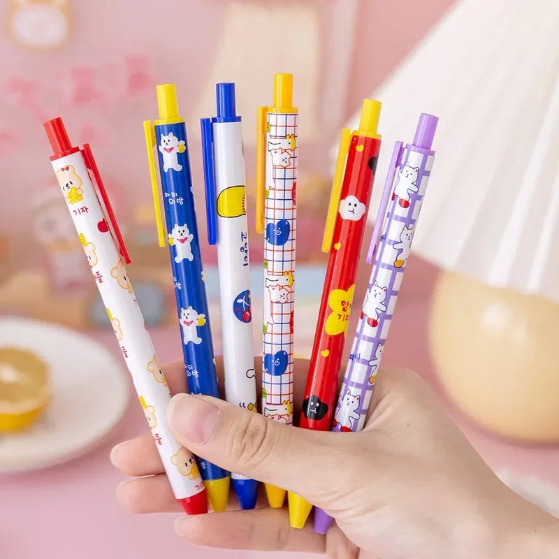 10-Pack Christmas Cartoon Gel Pens 0.5mm Black Ink | Press Pens
