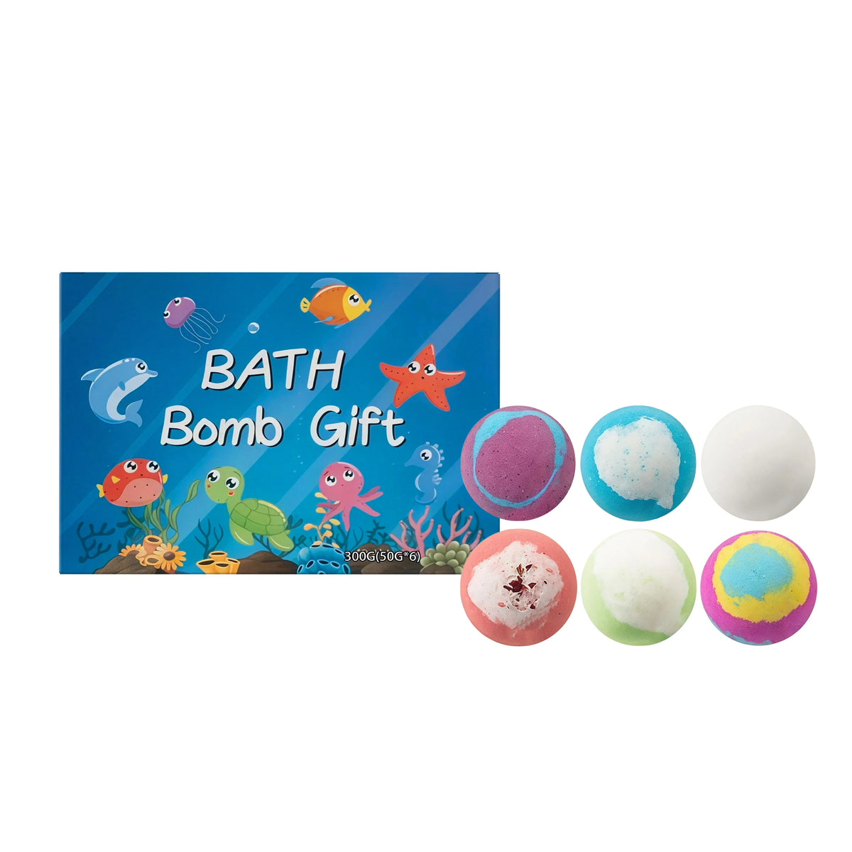 Ocean Surprise Toy Bath Bombs Set – Natural Kids Gift 6-12 PCS
