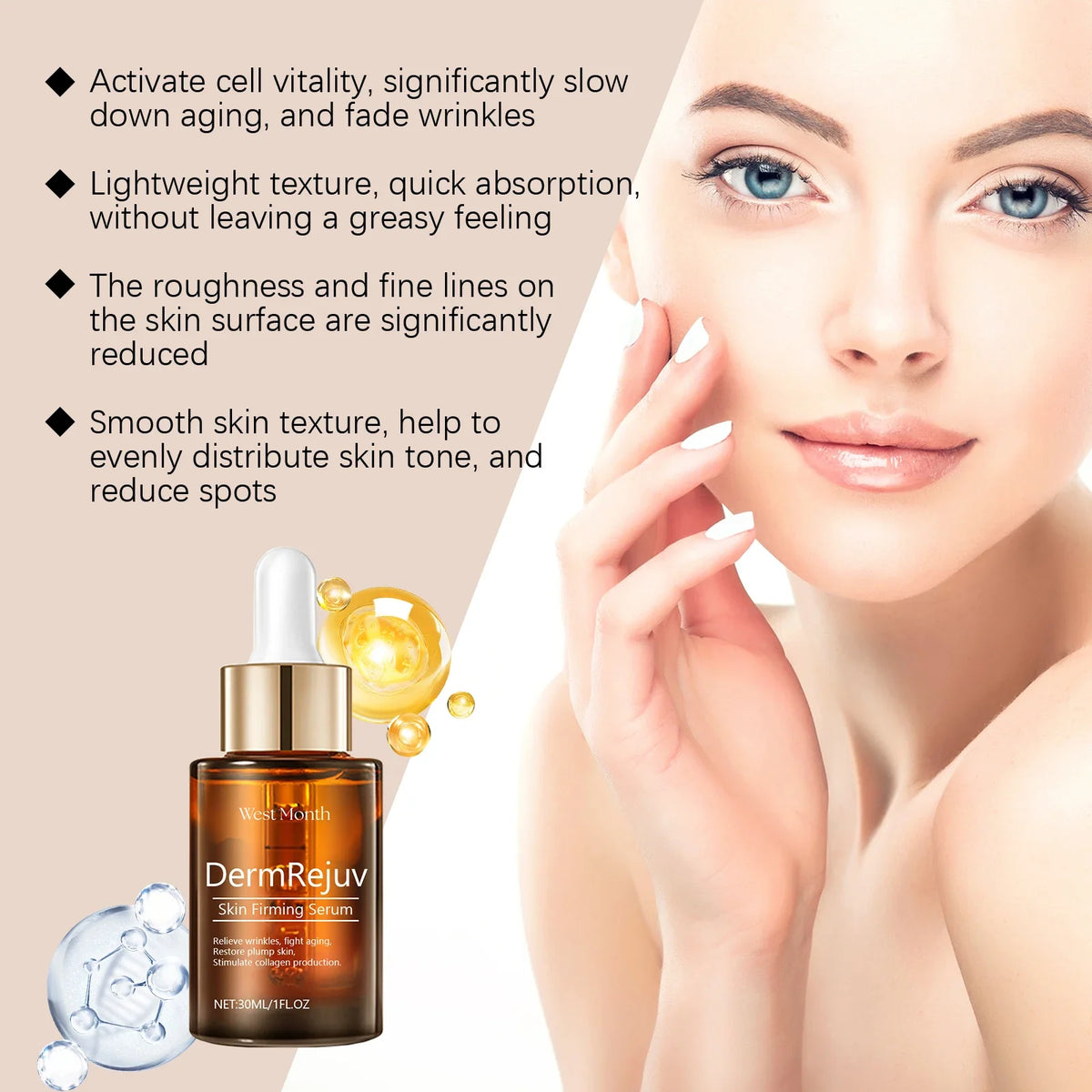 West Month Skin Firming Facial Serum | Hydrating & Brightening