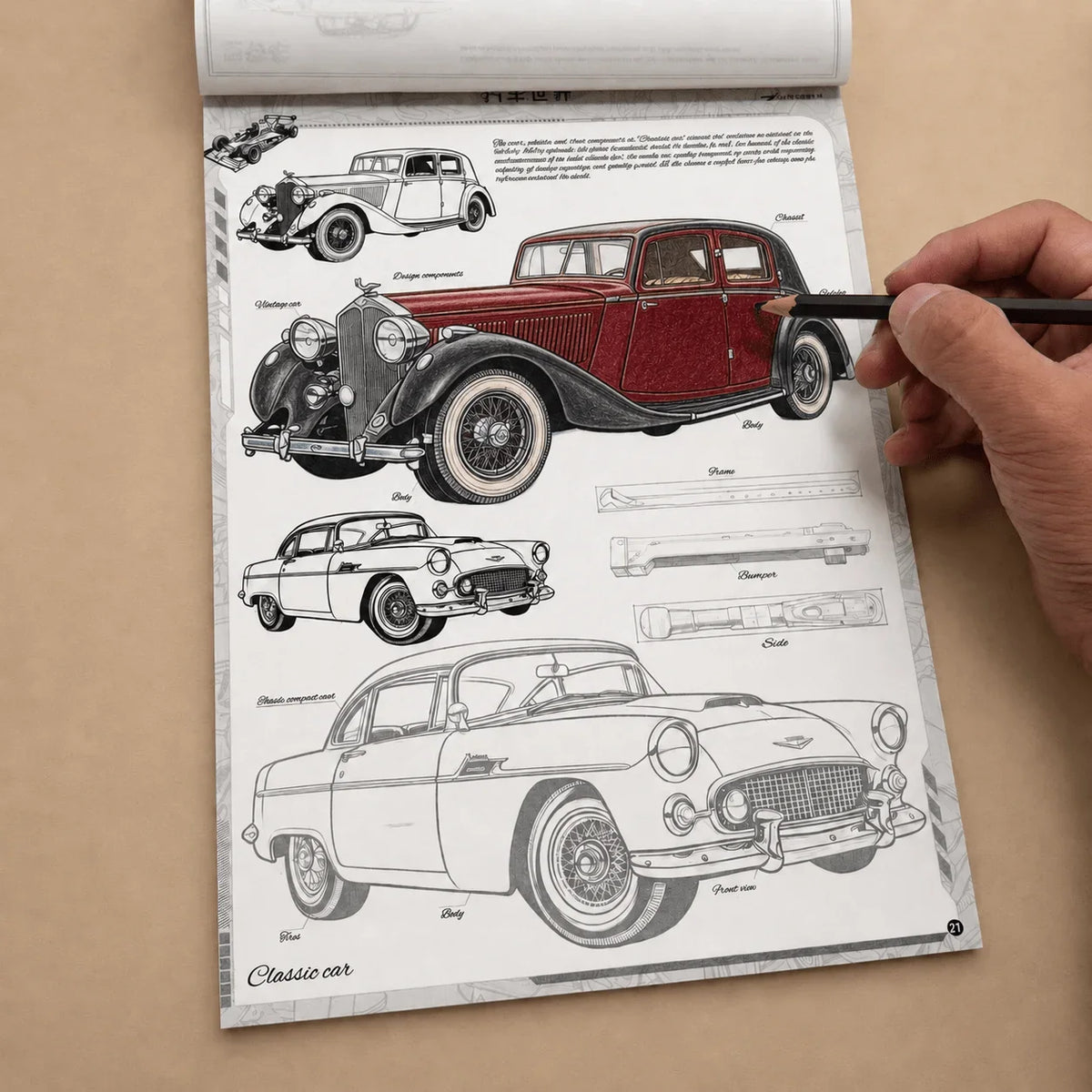 Car Truck Sketch Tracing Book 72 Pages Vehicle Line Drawing Practice