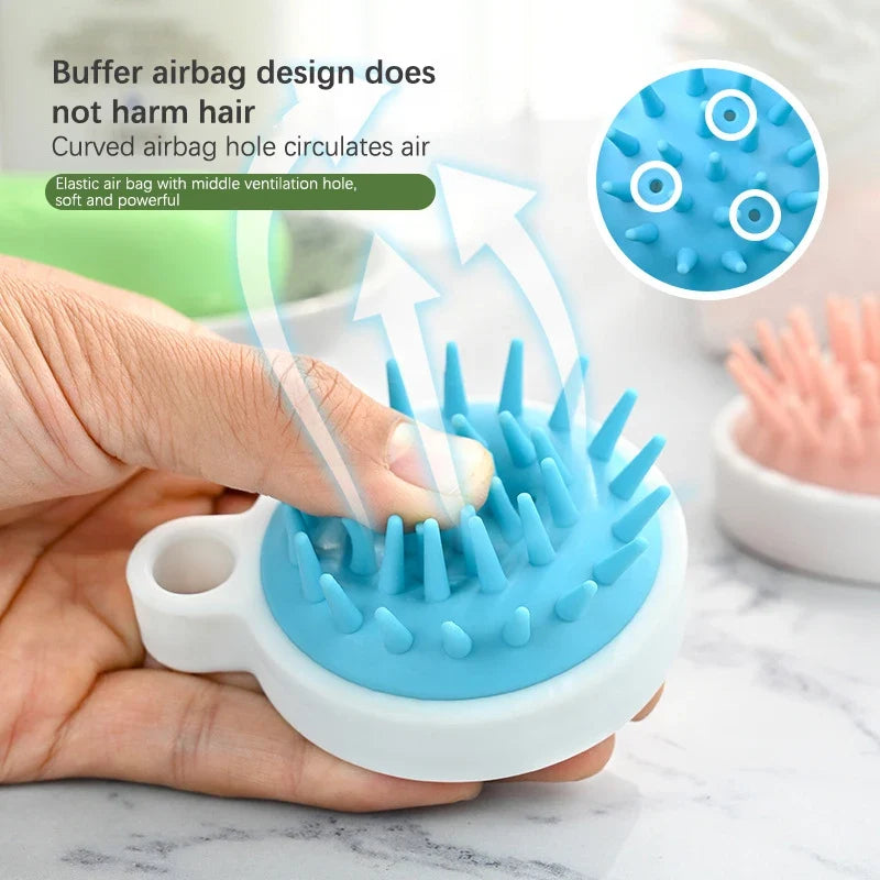 Silicone Scalp Massager Brush | Shampoo & Hair Growth Tool