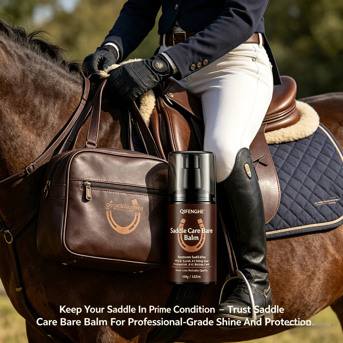 Saddle Care Balm 100g – Shine Restorer for Riding Gear & Pads