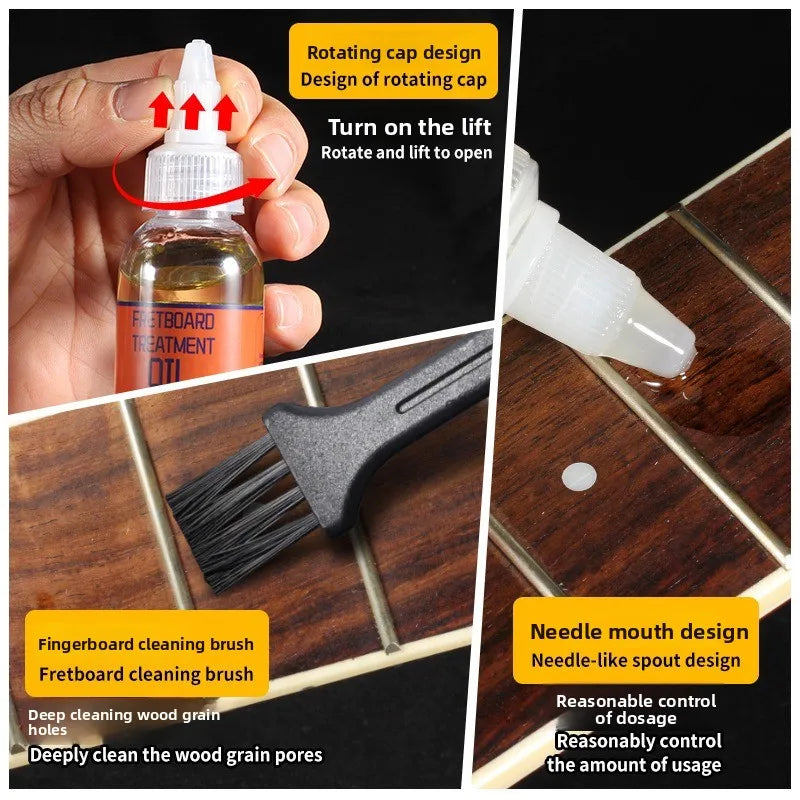 Acoustic Guitar String Oil Care Protection Rust Cleaning Fingerboard