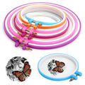 5-Piece Plastic Embroidery Hoop Set | Cross Stitch Ring Frames