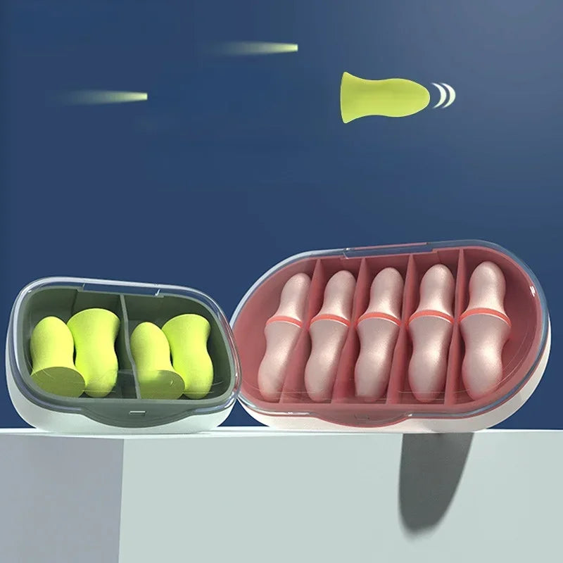 Soft Foam Ear Plugs 5 Pairs – 40dB Sleep & Travel