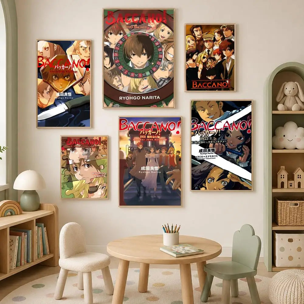 Anime Baccano Self-Stick HD Wall Art Poster – Waterproof Decor