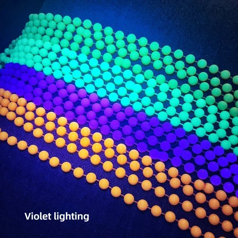 Neon Glow Bead Necklace & Bracelet Set – 4–40 PCS UV Party