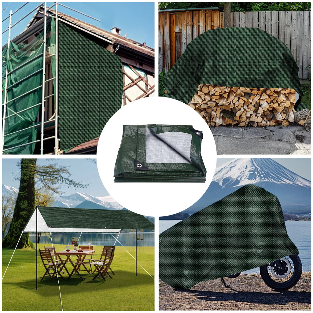 Heavy Duty Waterproof PE Tarp with Grommets | Multi-Size