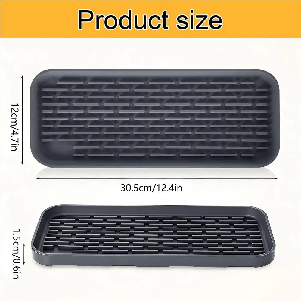 Silicone Drip Tray Non-Slip Waterproof Grid Mat | Bar & Kitchen