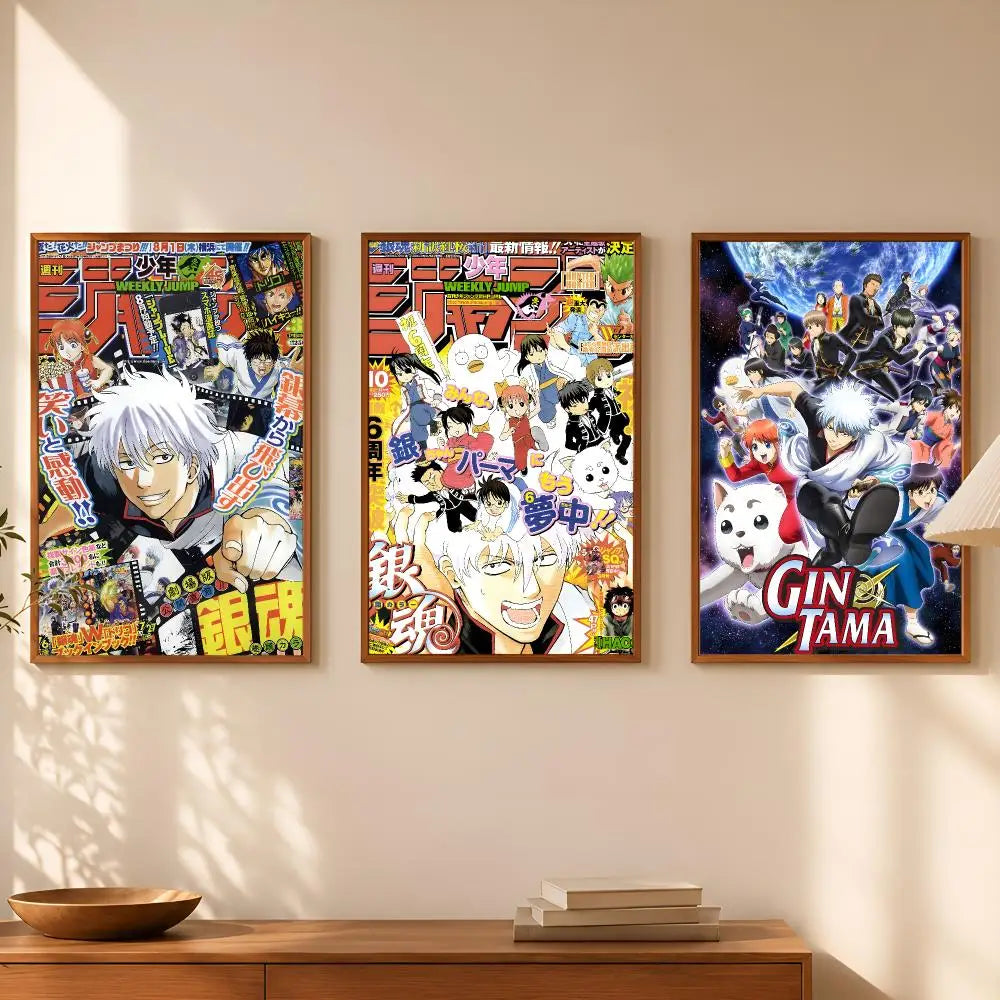 Gintama Anime Self-Stick Wall Poster – HD Waterproof Print