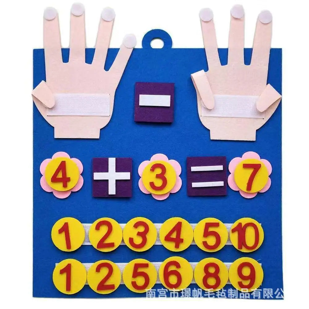 Montessori Felt Finger Numbers Math Toy for Toddlers Ages 3–6