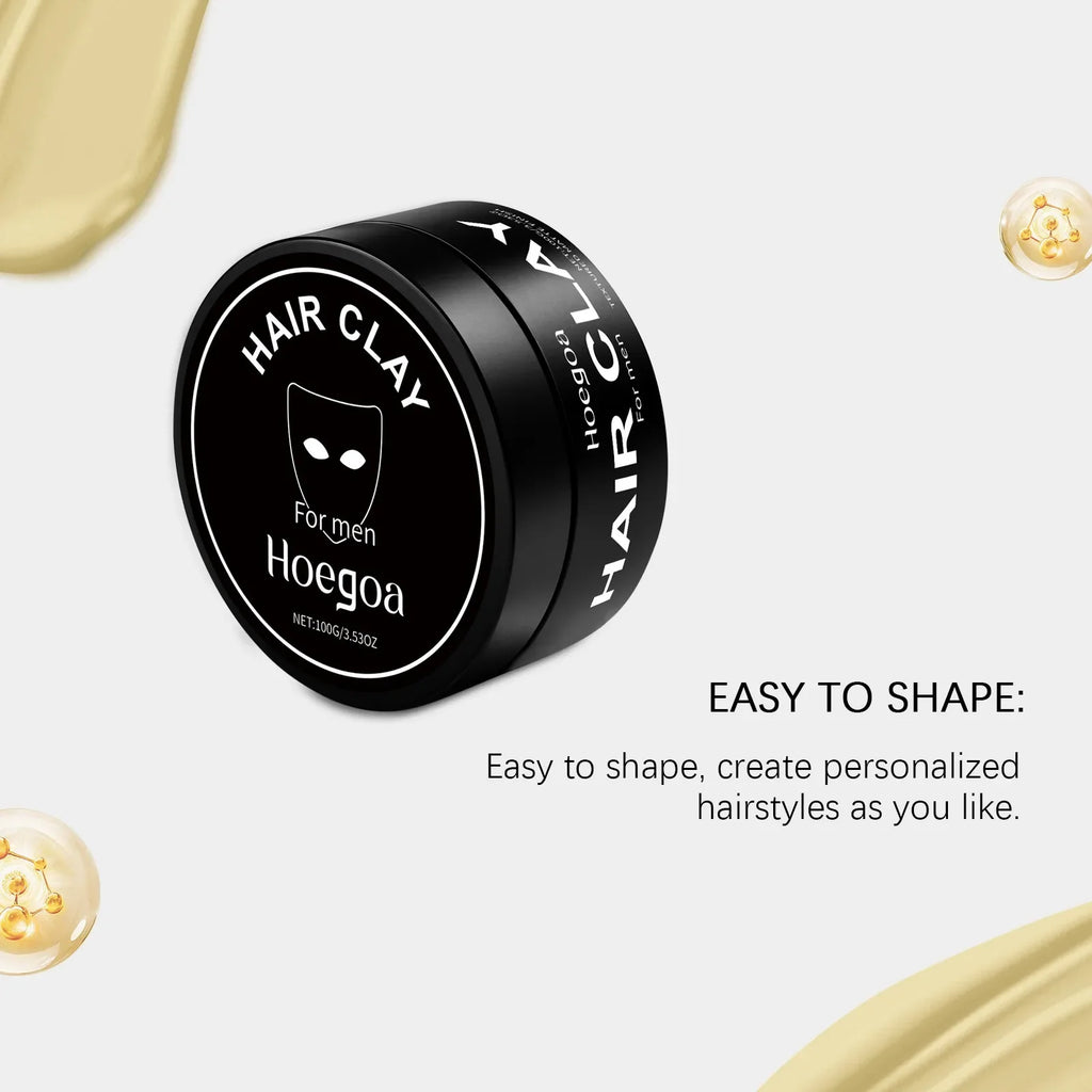 HOEGOA Men's Hair Clay – Strong Hold Matte Finish Styling Mud