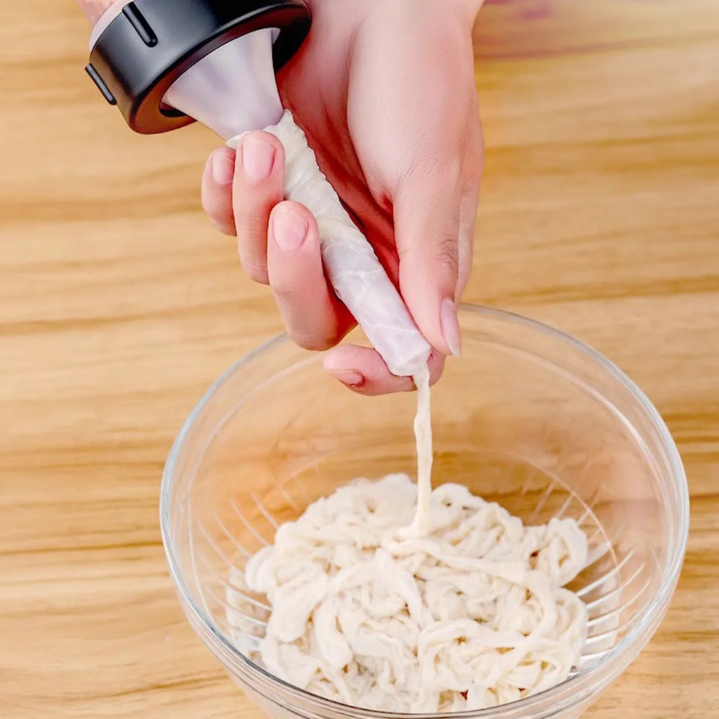 Manual Sausage Maker with 3 Filler Nozzles | Hand Push Stuffer