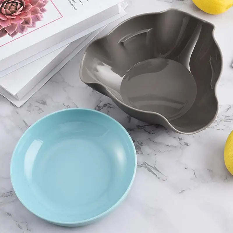 Snack Bowls Double Layer Serving Pistachios Bowl Shell Storage Round