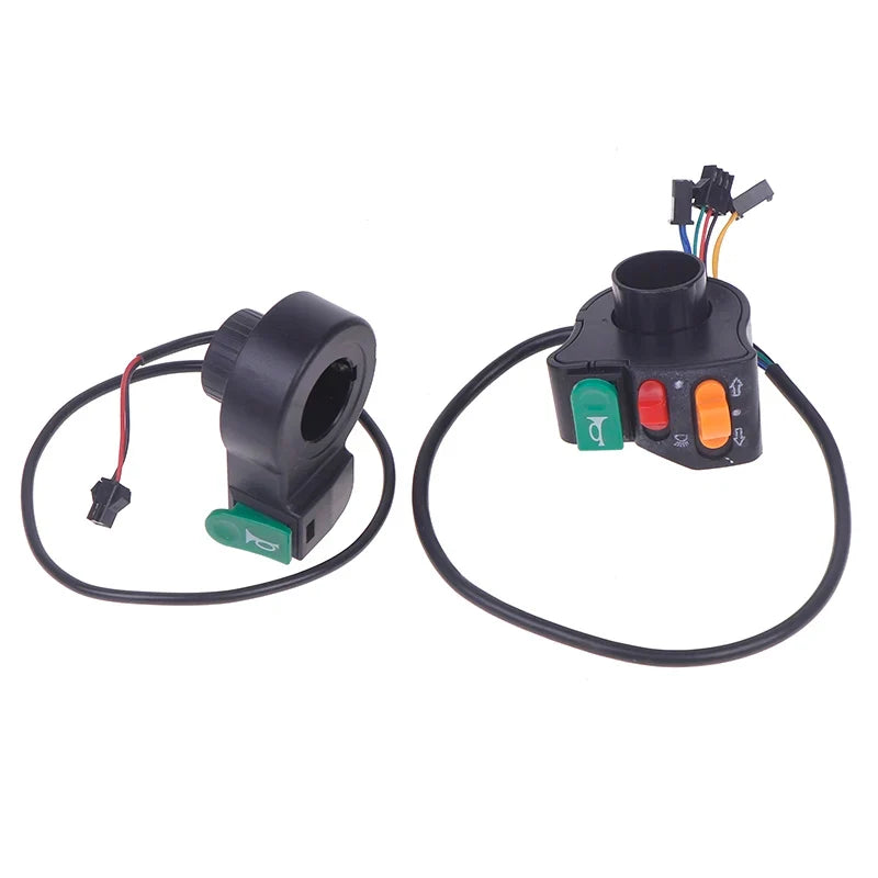 3-in-1 E-Bike Handlebar Switch – Horn, Headlight & Turn Signal