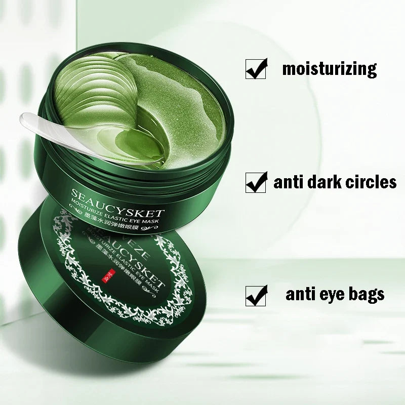BIOAOUA 60pc Seaweed Gold Collagen Eye Mask – Dark Circles & Anti-Aging