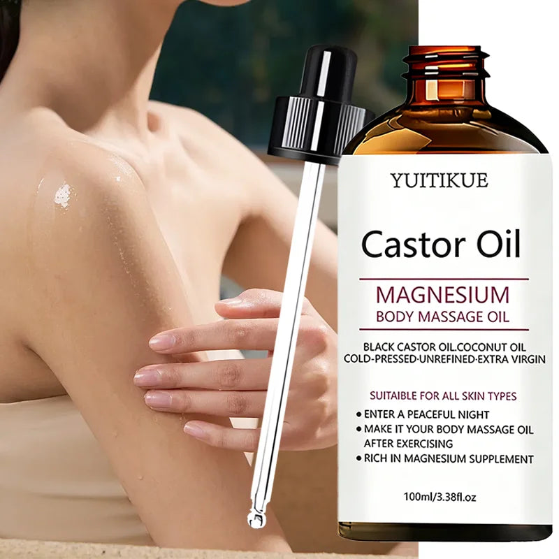YUITIKUE Castor Oil Magnesium Body Massage Oil 100ml