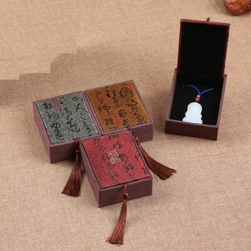 Chinese Style Mini Jewelry Tin Box – Linen Drawer Organizer