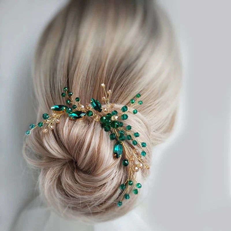 Bridal Crystal Pearl Flower Hair Clip | Wedding Hair Accessory