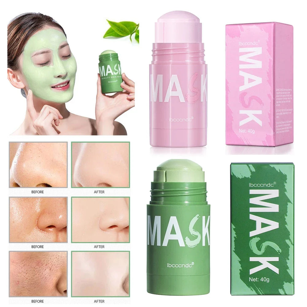 Green Tea & Rose Mud Mask Stick – Cleanse, Brighten & Hydrate