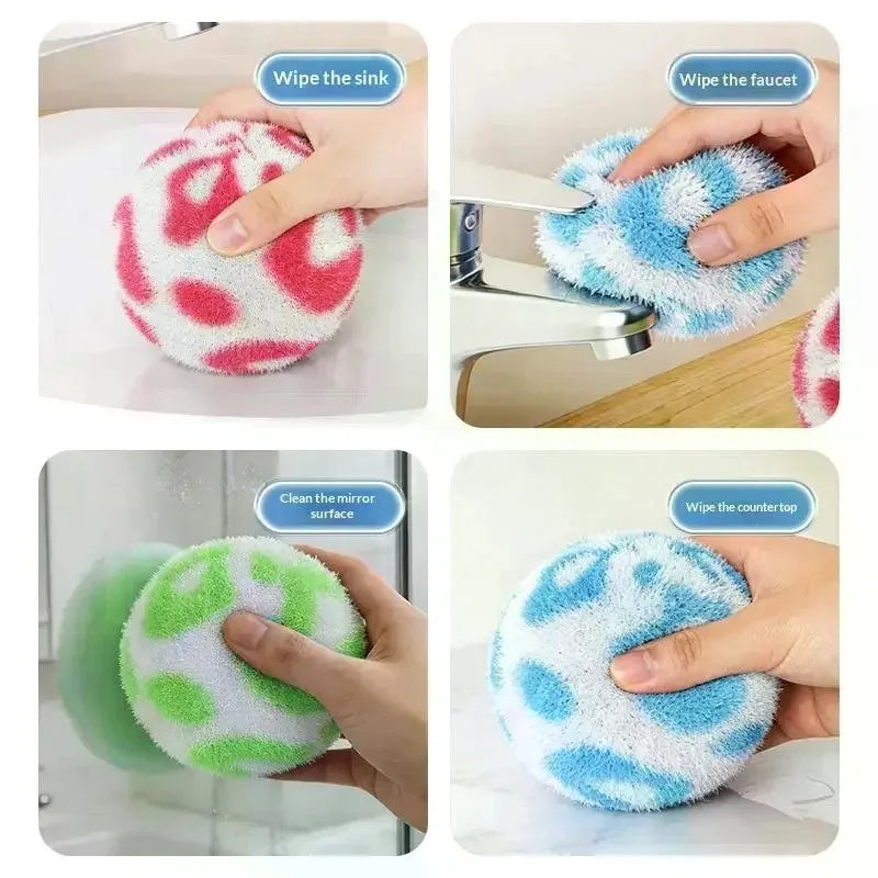 Circular Cleaning Ball Sponge – Hangable Kitchen & Bathroom Scrubber