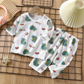 Cotton Kids Pajama Set | Toddler Long Sleeve Cartoon Nightwear