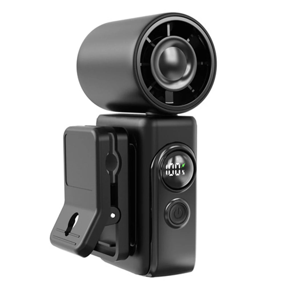 USB Rechargeable Cooling Fan LED Display Portable Clip-on Mini